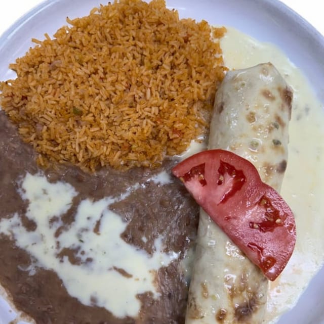(L) Fiesta Burrito.
