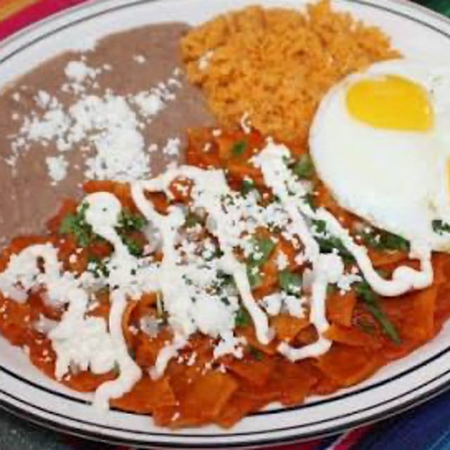 (L) Chilaquiles Plain.