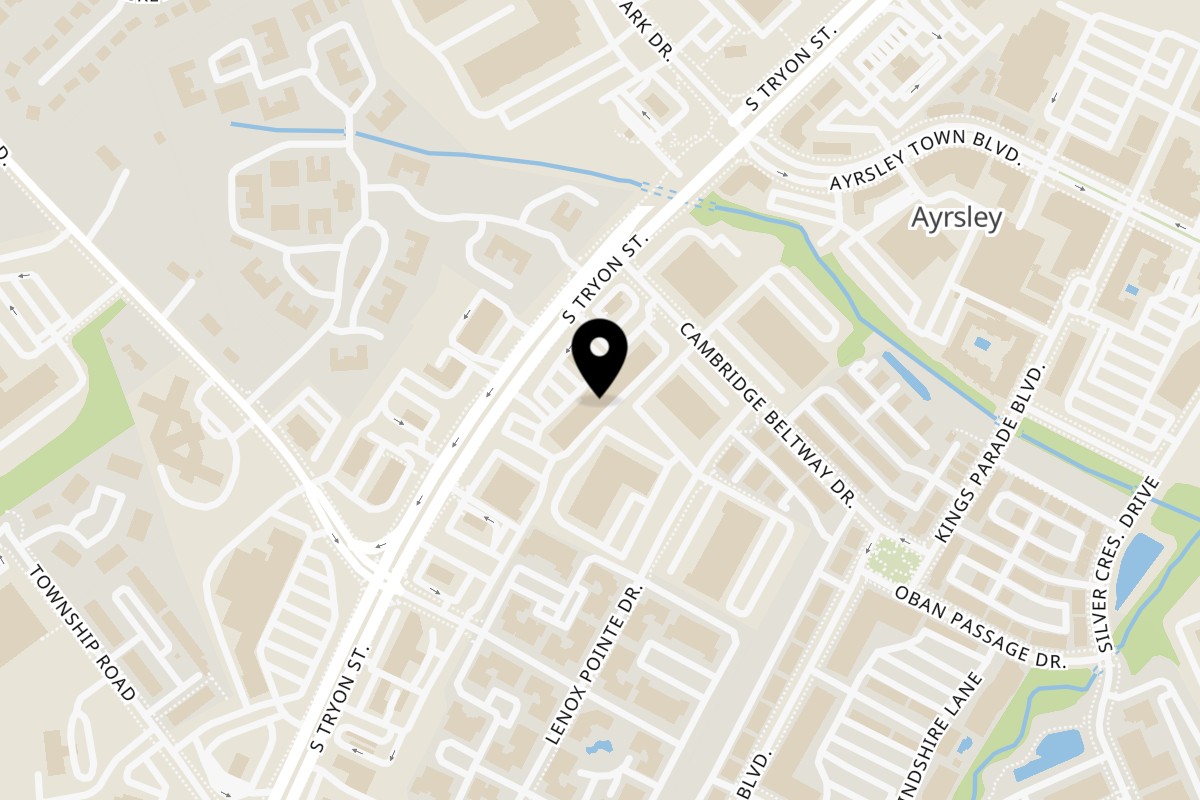 Map showing the location of Don Pedro Mexican Restaurant - South Tryon on 8943 S Tryon St in Charlotte